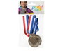 Atosa Médaille argentée 6,5 cm avec ruban pour prix et jeux