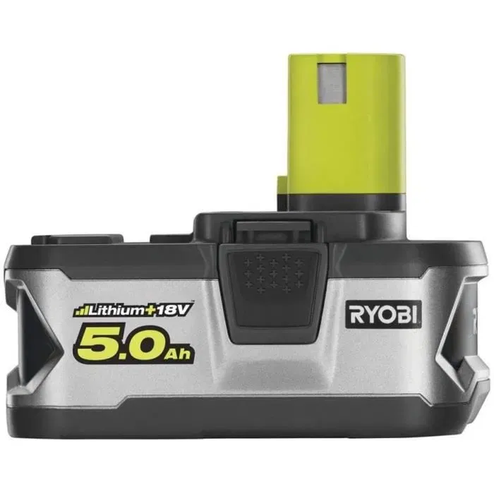 Ryobi RB18L50 Batterie Lithium+ 18V ONE+ 5.0 Ah, compatible 200+ outils, technologie IntelliCell