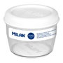Milan Nata 624 Boîte hermétique ronde Tritan transparent blanc 0,5 L - sans BPA
