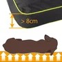Ferplast Coussin pour Chiens Polo Noir 65 * 40 * 8 cm Imperméable Déhoussable Antigriffure
