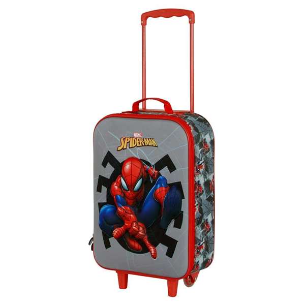 Karactermania Maleta Trolley Soft 3D Spider-Man - Valise à main pour enfant avec motif en relief, 2 roues, 52 x 33 x 17 cm