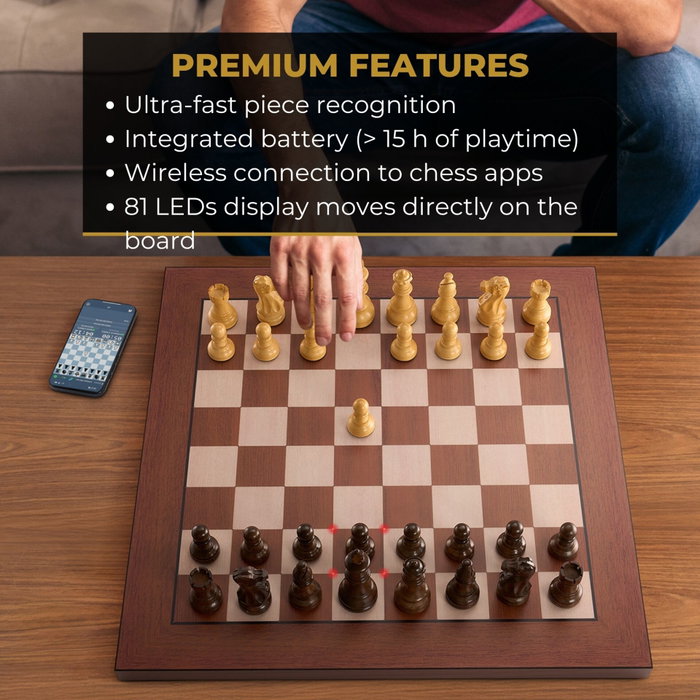 Millennium Supreme T2 avec jeu de pièces standard en bois véritable et RFID brown/white