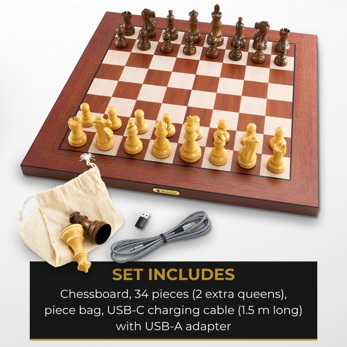 Millennium Supreme T2 avec jeu de pièces standard en bois véritable et RFID brown/white