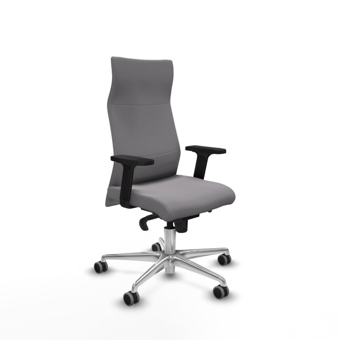 Piqueras Y Crespo Fauteuil Albacete Gris avec Mécanisme Synchrone et Base Aluminium Piqueras Y Crespo Fauteuil Albacete Gris avec Mécanisme Synchrone et Base Aluminium