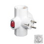 WOLFPACK LINEA PROFESIONAL Adaptateur Triple Schuko 16 A 250 V avec Interrupteur