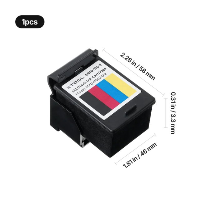 xTool Cartouche d'encre CMYK pour xTool M2, 40 ml