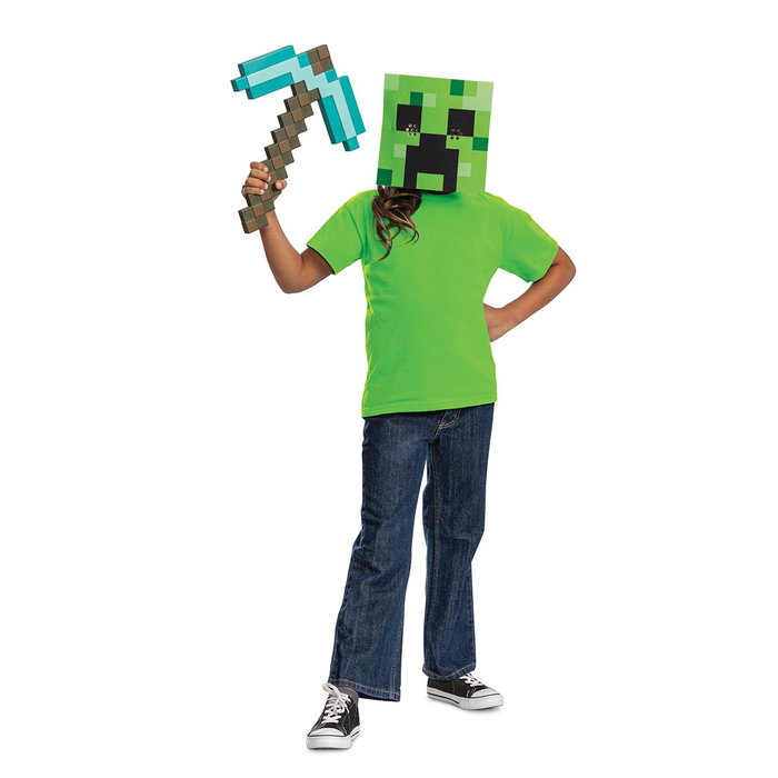 Jakks Pacific Set Déguisement Minecraft avec Hache et Masque Jouet - Licencié - À Partir de 3 Ans - Réf 156269