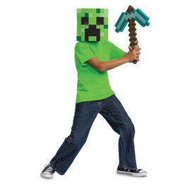 DISGUISE Masque Minecraft avec Pic - Masque déguisement pour adulte et enfant, accessoire cosplay
