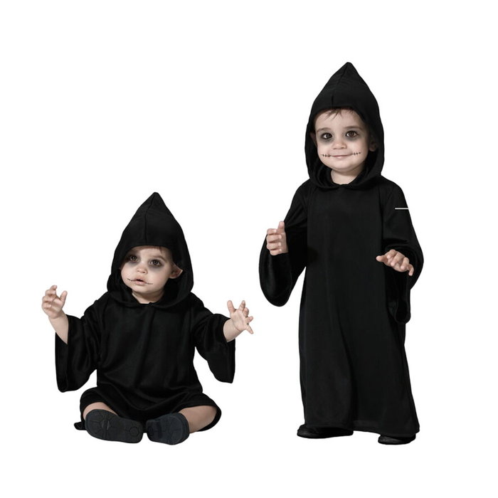 BigBuy Carnival Déguisement Bébé Ténébreux Noir avec Capuche Pointue