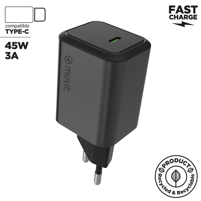 Chargeur mural Muvit WUEU66-45-C Blanc 45 W