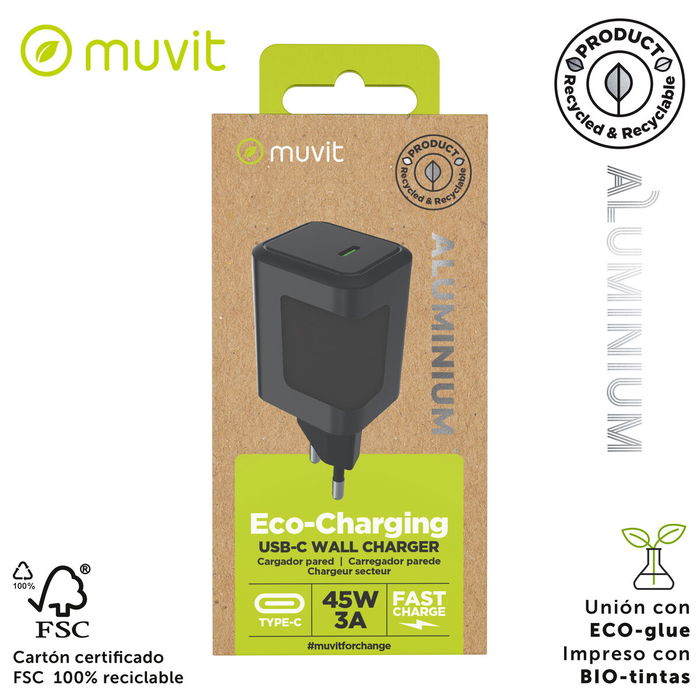 Chargeur mural Muvit WUEU66-45-C Blanc 45 W