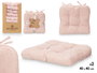 GIFTDECOR Set de 2 coussins de chaise rose 40x40 cm