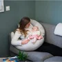 Thermobaby - Coussin de maternité multi-usage pour grossesse et allaitement - Housse en coton amovible et lavable