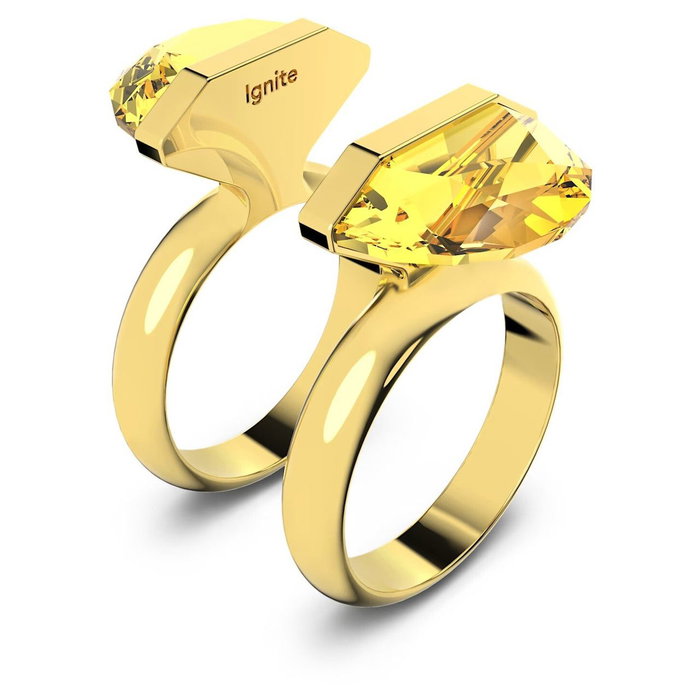 Swarovski Bague Lucent Dorée Taille 58