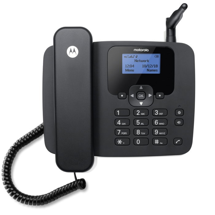 Motorola 107FW410L Téléphone fixe bleu et noir