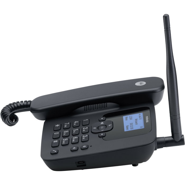 Motorola 107FW410L Téléphone fixe bleu et noir