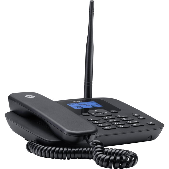 Motorola 107FW410L Téléphone fixe bleu et noir