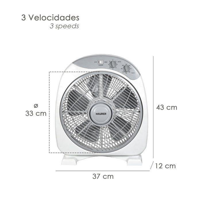 MAURER Ventilateur Maurer Box Ø 30cm 40W
