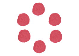 Innspiro Pompons en polypropylène rose 25 mm (50 unités)