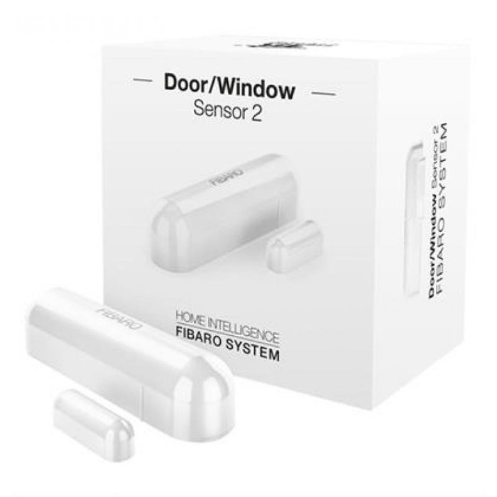 Fibaro FGDW-002-1 Capteur d'Ouverture de Porte et Fenêtre 2 Blanc - Compatible Home Center