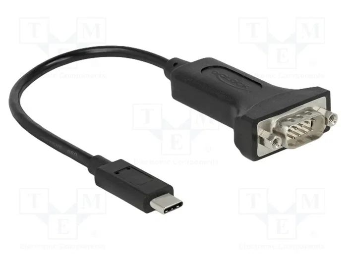 DELOCK Convertisseur USB-RS232 USB C vers D-Sub 9pin 0,25m DELOCK Convertisseur USB-RS232 USB C vers D-Sub 9pin 0,25m