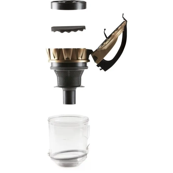 Domo DO7297S Aspirateur traîneau sans sac 700 W, filtre HEPA 13, capacité 2.5 L, 79 dB, design noir et or