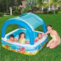 Bestway Piscine Gonflable Enfant avec Toit Détachable 140x140x114 cm +2 Ans Jardin 52192