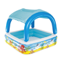 Bestway 52192 Piscine Gonflable Enfant avec Toile Amovible 140x140x114 cm +2 Ans Jardin