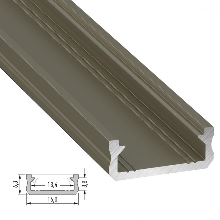 Profilé Aluminium Type D Brut 2,02m
