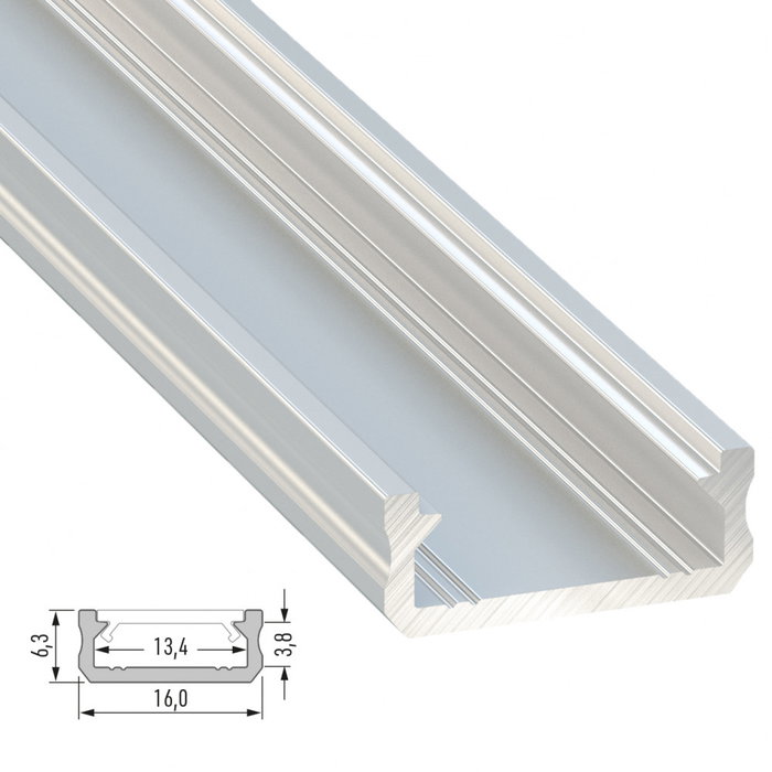 Profilé Aluminium Type D Brut 2,02m