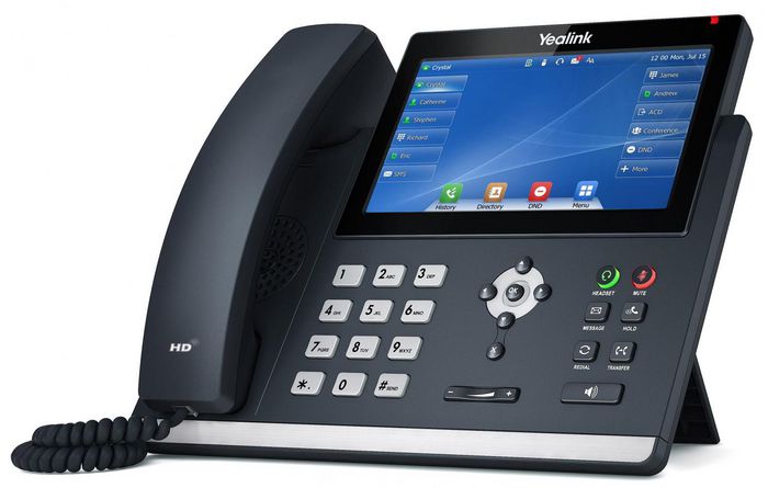 Yealink SIP-T48U - Téléphone IP professionnel avec écran tactile couleur 7" 800x480, ports USB, Bluetooth, Wi-Fi et audio HD - Compatible 3CX et Broadsoft