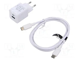 VENTION Chargeur USB 30W GaN avec USB-A et USB-C Power Delivery - Blanc