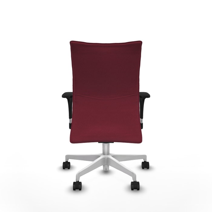 Piqueras Y Crespo Chaise de bureau Albacete, tissu Granate, base blanche, mécanisme Sincro Piqueras Y Crespo Chaise de bureau Albacete, tissu Granate, base blanche, mécanisme Sincro