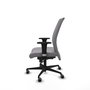 Piqueras Y Crespo Chaise de bureau Albacete confidente, Similpiel Gris, Mécanisme Sincro