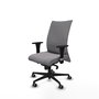 Piqueras Y Crespo Chaise de bureau Albacete confidente, Similpiel Gris, Mécanisme Sincro