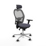 Piqueras y Crespo Chaise de Bureau 3D086G2 Gris foncé avec Appui-tête