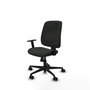 PIQUERAS Y CRESPO Chaise Alares Synchro Tissu Noir, Base Nylon et Accoudoirs 1D