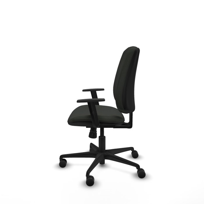 PIQUERAS Y CRESPO Chaise Alares Synchro Tissu Noir, Base Nylon et Accoudoirs 1D