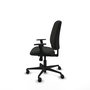 PIQUERAS Y CRESPO Chaise Alares Synchro Tissu Noir, Base Nylon et Accoudoirs 1D