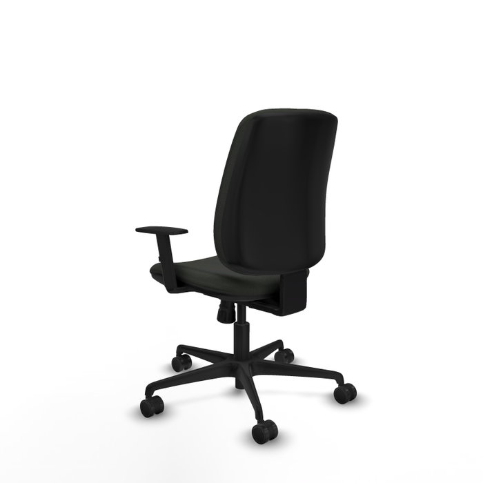 PIQUERAS Y CRESPO Chaise Alares Synchro Tissu Noir, Base Nylon et Accoudoirs 1D