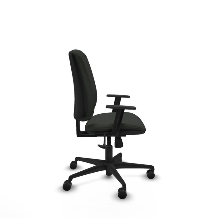 PIQUERAS Y CRESPO Chaise Alares Synchro Tissu Noir, Base Nylon et Accoudoirs 1D