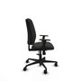 PIQUERAS Y CRESPO Chaise Alares Synchro Tissu Noir, Base Nylon et Accoudoirs 1D