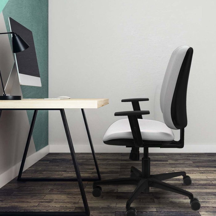 PIQUERAS Y CRESPO Chaise Alares Synchro Tissu Noir, Base Nylon et Accoudoirs 1D
