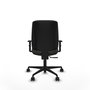 PIQUERAS Y CRESPO Chaise Alares Synchro Tissu Noir, Base Nylon et Accoudoirs 1D