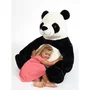 Gipsy Toys Peluche Panda Géante 110 cm - Oreilles Uniques, Ventre Moelleux et Fourrure Douce pour Câlins et Jeux