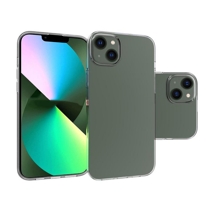 eSTUFF Coque de Protection Souple TPU Transparente pour iPhone 14 Plus, Compatible Charge Sans Fil QI, Design Mince et Léger avec Accès aux Ports eSTUFF Coque de Protection Souple TPU Transparente pour iPhone 14 Plus, Compatible Charge Sans Fil QI, Design Mince et Léger avec Accès aux Ports
