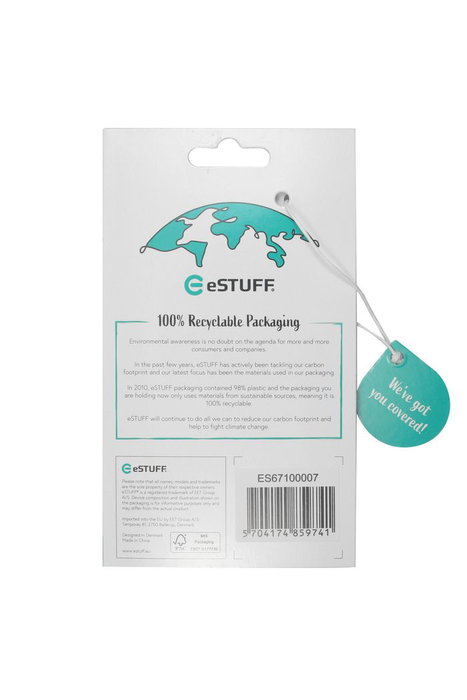 eSTUFF Coque de Protection Souple TPU Transparente pour iPhone 14 Plus, Compatible Charge Sans Fil QI, Design Mince et Léger avec Accès aux Ports eSTUFF Coque de Protection Souple TPU Transparente pour iPhone 14 Plus, Compatible Charge Sans Fil QI, Design Mince et Léger avec Accès aux Ports