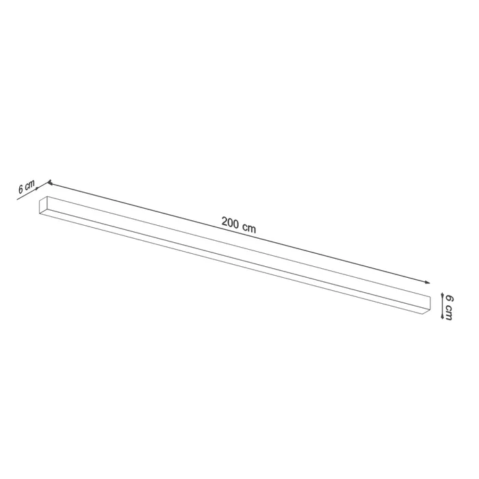 PINNE Aplique mural d'éclairage LED moderne 200 [SOL-TH.235] - Luminaire minimaliste pour salon, bureau ou couloir - Blanc, lumière chaude ou froide