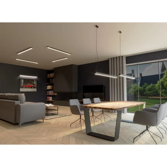 PINNE Aplique mural d'éclairage LED moderne 200 [SOL-TH.235] - Luminaire minimaliste pour salon, bureau ou couloir - Blanc, lumière chaude ou froide