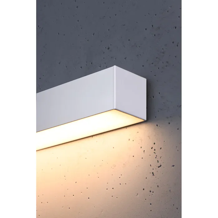 PINNE Aplique mural d'éclairage LED moderne 200 [SOL-TH.235] - Luminaire minimaliste pour salon, bureau ou couloir - Blanc, lumière chaude ou froide